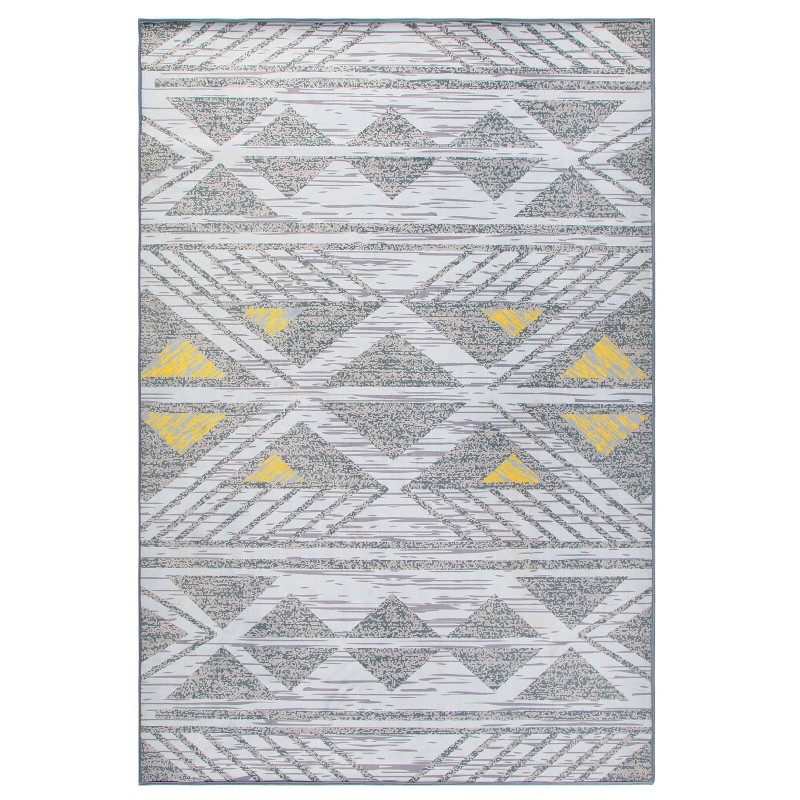 Dywan 160 x 230 cm szaro-żółty KARGI Dywan 160 x 230 cm szaro-żółty KARGI