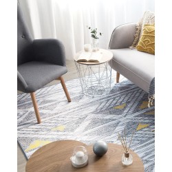 Dywan 160 x 230 cm szaro-żółty KARGI Dywan 160 x 230 cm szaro-żółty KARGI