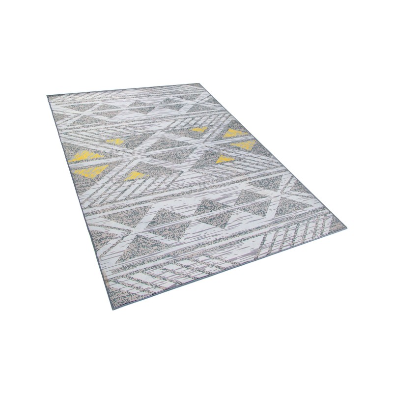 Dywan 160 x 230 cm szaro-żółty KARGI Dywan 160 x 230 cm szaro-żółty KARGI