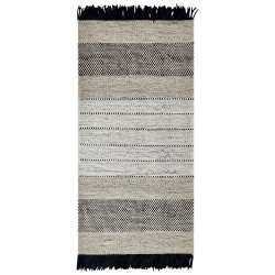 Dywan wełniany 80 x 150 cm beżowo-czarny YAZLIK