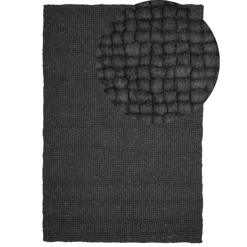 Dywan z filcowych kulek 160 x 230 cm ciemnoszary AMDO Dywan z filcowych kulek 160 x 230 cm ciemnoszary AMDO