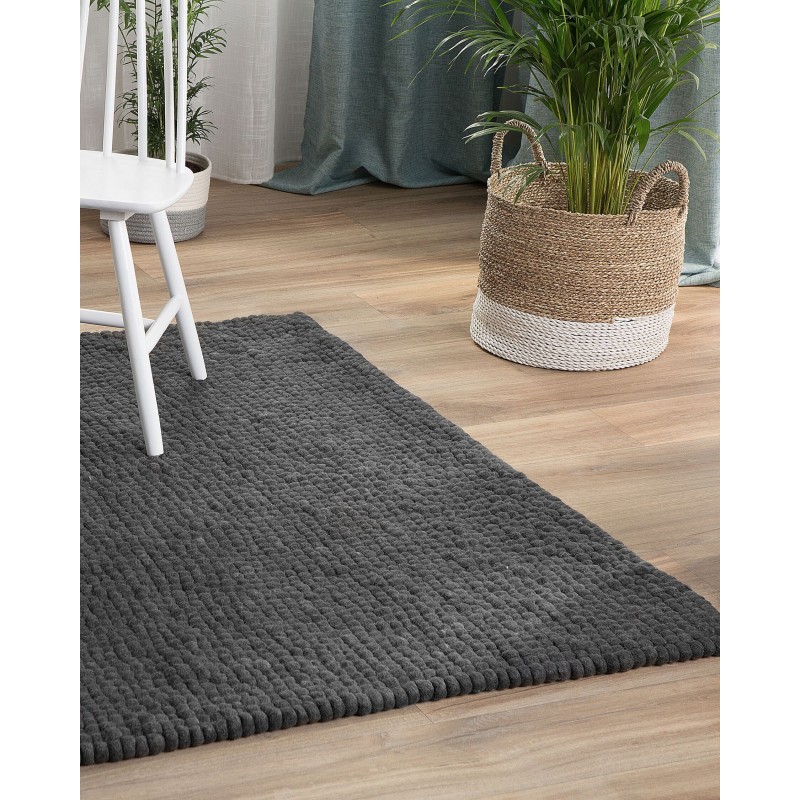 Dywan z filcowych kulek 160 x 230 cm ciemnoszary AMDO Dywan z filcowych kulek 160 x 230 cm ciemnoszary AMDO