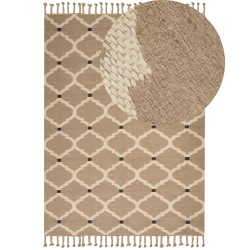 Dywan z juty 200 x 300 cm beżowy ORENCIK Dywan z juty 200 x 300 cm beżowy ORENCIK