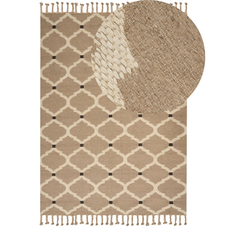 Dywan z juty 200 x 300 cm beżowy ORENCIK Dywan z juty 200 x 300 cm beżowy ORENCIK