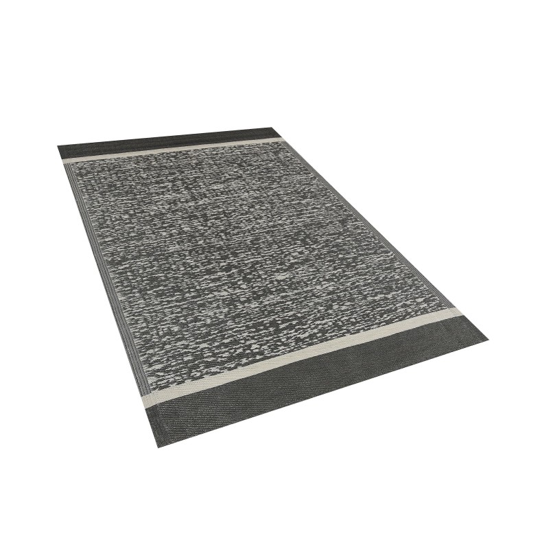 Dywan zewnętrzny 120 x 180 cm czarno-biały BALLARI Dywan zewnętrzny 120 x 180 cm czarno-biały BALLARI
