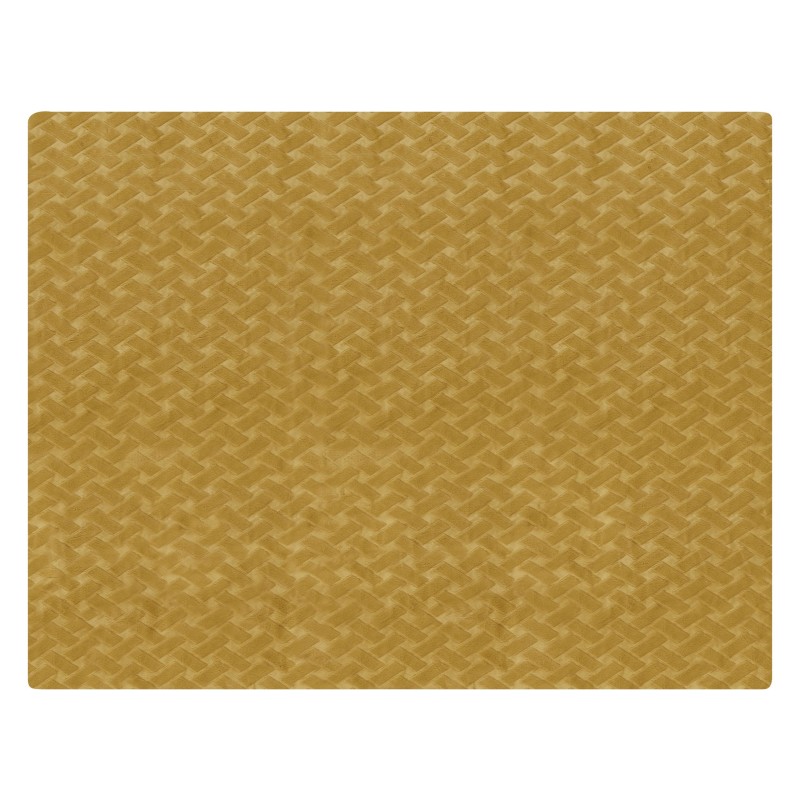 Narzuta na łóżko SITAPUR Sztuczne futro 150 x 200 cm Musztardowy Narzuta na łóżko SITAPUR Sztuczne futro 150 x 200 cm Musztardowy