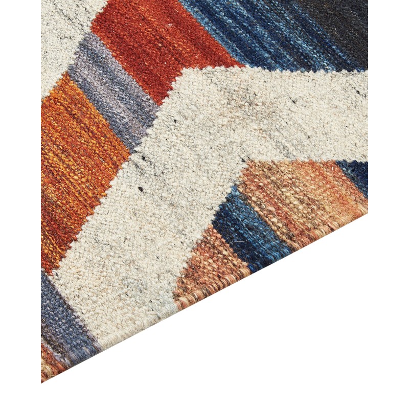 Dywan wełniany kilim 140 x 200 cm wielokolorowy MRGASHAT Dywan wełniany kilim 140 x 200 cm wielokolorowy MRGASHAT