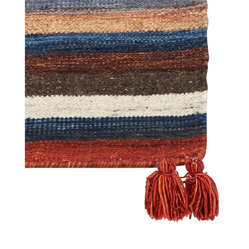 Dywan wełniany kilim 140 x 200 cm wielokolorowy MRGASHAT Dywan wełniany kilim 140 x 200 cm wielokolorowy MRGASHAT