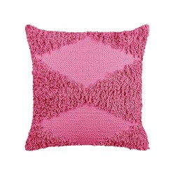 2 poduszki dekoracyjne bawełniane tuftowane 45 x 45 cm różowe RHOEO 2 poduszki dekoracyjne bawełniane tuftowane 45 x 45 cm różowe RHOEO