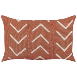 Poduszka dekoracyjna ALBIUM Bawełna 55 x 35 cm Pomarańczowy Wzór geometryczny