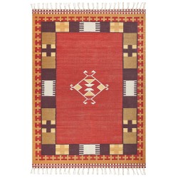 Dywan bawełniany kilim 200 x 300 cm wielokolorowy PARAKAR Dywan bawełniany kilim 200 x 300 cm wielokolorowy PARAKAR