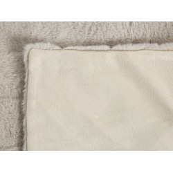 Koc LABYAR 150 x 200 cm Beżowy Koc LABYAR 150 x 200 cm Beżowy