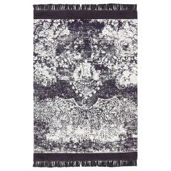 Dywan z wiskozy 160 x 230 cm fioletowy z białym AKARSU Dywan z wiskozy 160 x 230 cm fioletowy z białym AKARSU
