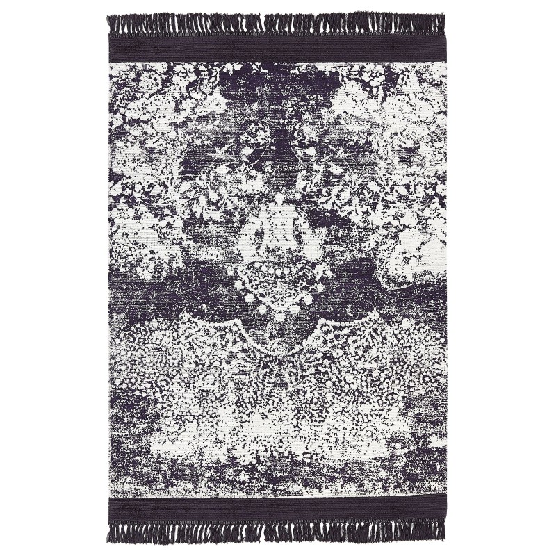 Dywan z wiskozy 160 x 230 cm fioletowy z białym AKARSU Dywan z wiskozy 160 x 230 cm fioletowy z białym AKARSU