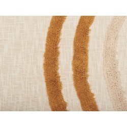 Koc MATHURA Bawełna 130 x 180 cm Beżowy Koc MATHURA Bawełna 130 x 180 cm Beżowy