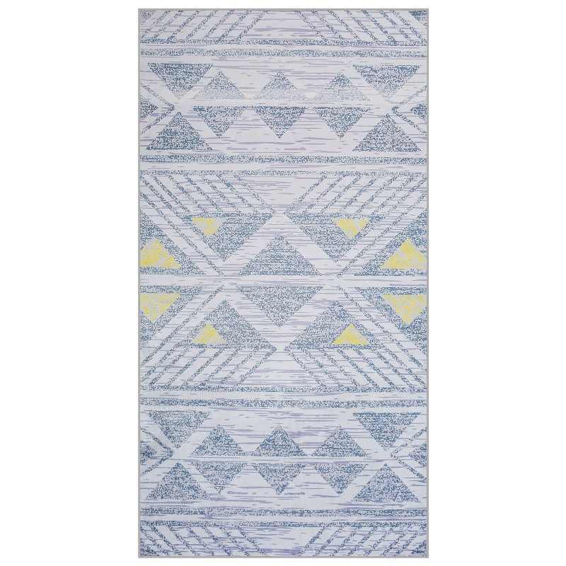 Dywan 80 x 150 cm szaro-żółty KARGI Dywan 80 x 150 cm szaro-żółty KARGI