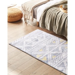 Dywan 80 x 150 cm szaro-żółty KARGI Dywan 80 x 150 cm szaro-żółty KARGI