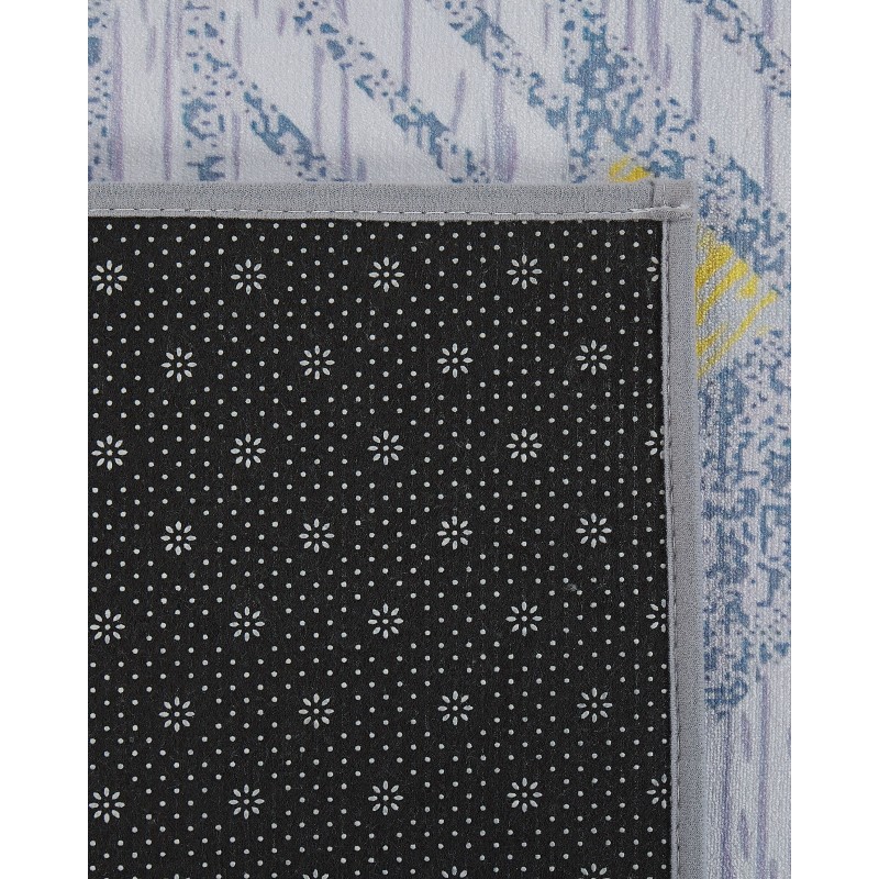 Dywan 80 x 150 cm szaro-żółty KARGI Dywan 80 x 150 cm szaro-żółty KARGI