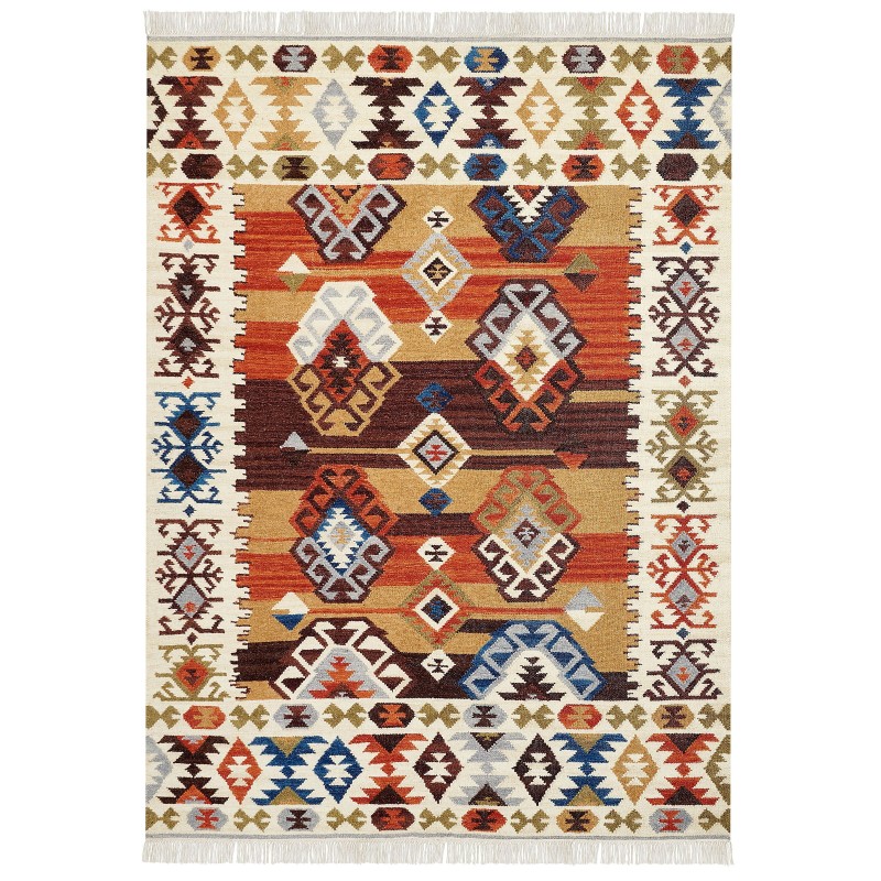 Dywan wełniany kilim 160 x 230 cm wielokolorowy VOSKETAP Dywan wełniany kilim 160 x 230 cm wielokolorowy VOSKETAP