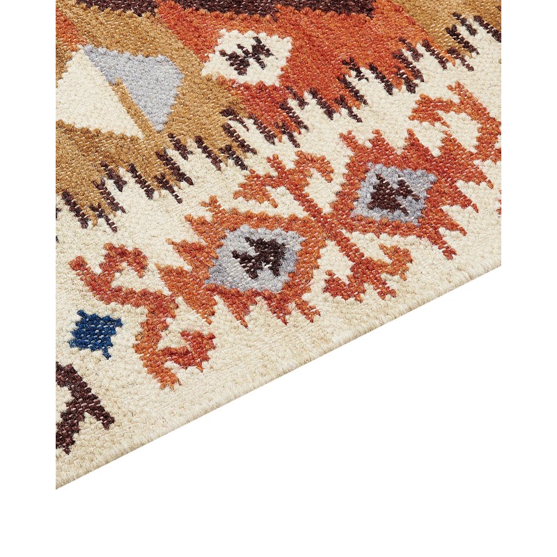 Dywan wełniany kilim 160 x 230 cm wielokolorowy VOSKETAP Dywan wełniany kilim 160 x 230 cm wielokolorowy VOSKETAP