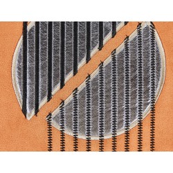 Zestaw 2 poduszek dekoracyjnych CEROPEGIA Welur 45 x 45 cm Pomarańczowy Wzór geometryczny Zestaw 2 poduszek dekoracyjnych CEROPEGIA Welur 45 x 45 cm Pomarańczowy Wzór geometryczny
