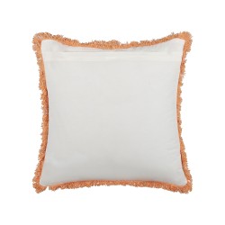 Poduszka dekoracyjna SATIVUS Bawełna 45 x 45 cm Pomarańczowy Wzór kwiatowy Poduszka dekoracyjna SATIVUS Bawełna 45 x 45 cm Pomarańczowy Wzór kwiatowy