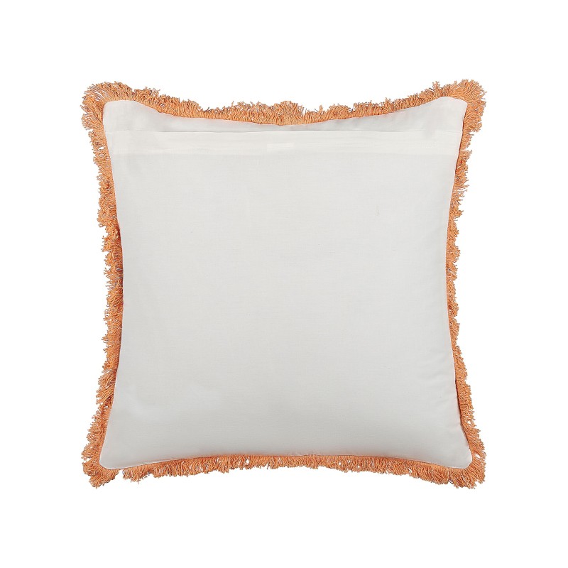 Poduszka dekoracyjna SATIVUS Bawełna 45 x 45 cm Pomarańczowy Wzór kwiatowy Poduszka dekoracyjna SATIVUS Bawełna 45 x 45 cm Pomarańczowy Wzór kwiatowy