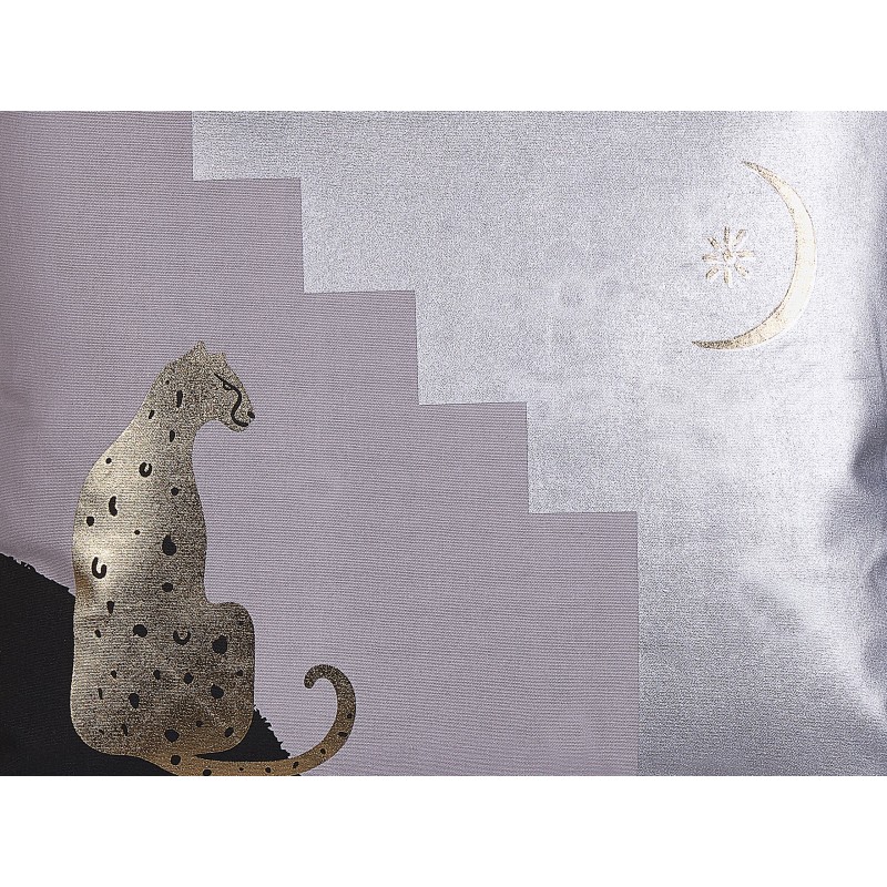 Zestaw 2 poduszek dekoracyjnych DIGITALIS Bawełna 45 x 45 cm Szary Wzór abstrakcyjny Zestaw 2 poduszek dekoracyjnych DIGITALIS Bawełna 45 x 45 cm Szary Wzór abstrakcyjny