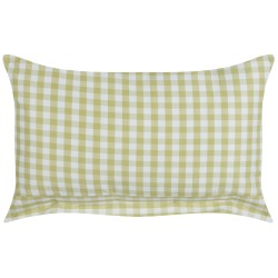 Zestaw 2 poduszek dekoracyjnych TALYA 40 x 60 cm Oliwkowy W kratkę Zestaw 2 poduszek dekoracyjnych TALYA 40 x 60 cm Oliwkowy W kratkę
