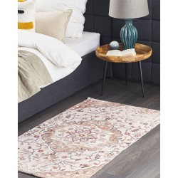 Dywan 80 x 150 cm beżowo-brązowy KATTAKKADA Dywan 80 x 150 cm beżowo-brązowy KATTAKKADA