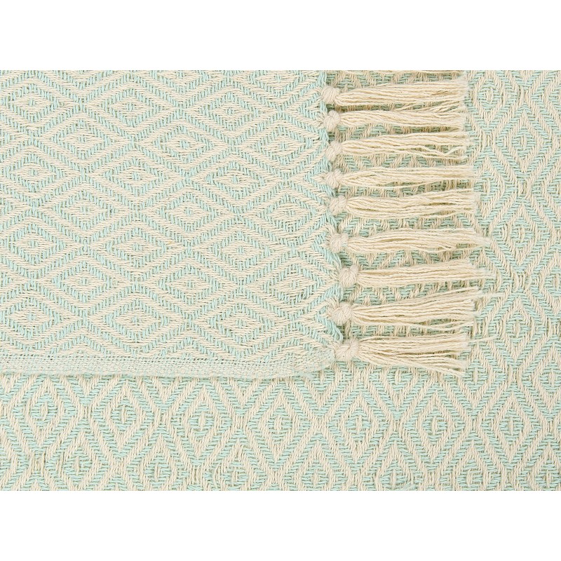 Koc MITYAL Bawełna 125 x 150 cm Miętowy Koc MITYAL Bawełna 125 x 150 cm Miętowy
