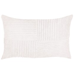 Zestaw 2 poduszek dekoracyjnych MILLET Sztruks 30 x 50 cm Złamana biel Wzór geometryczny Zestaw 2 poduszek dekoracyjnych MILLET Sztruks 30 x 50 cm Złamana biel Wzór geometryczny