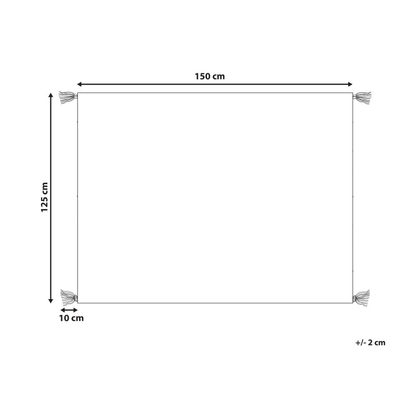 Koc NAMTAR Bawełna 125 x 150 cm Biały Koc NAMTAR Bawełna 125 x 150 cm Biały
