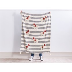 Koc NAMTAR Bawełna 125 x 150 cm Biały Koc NAMTAR Bawełna 125 x 150 cm Biały
