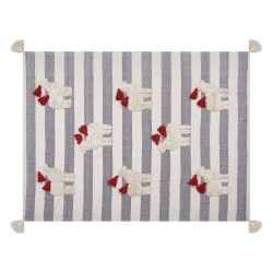 Koc NAMTAR Bawełna 125 x 150 cm Biały Koc NAMTAR Bawełna 125 x 150 cm Biały