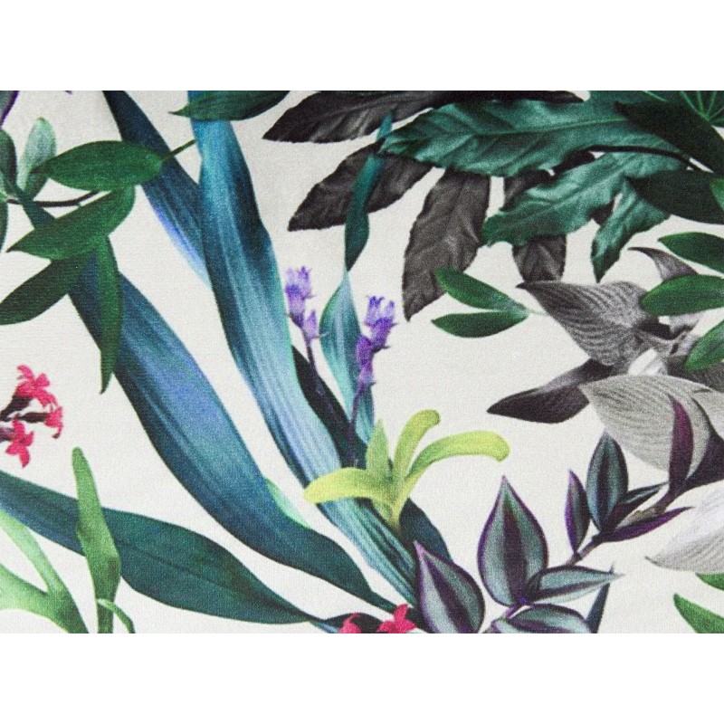 Zestaw 2 poduszek dekoracyjnych GASTERIA Welur 45 x 45 cm Zielony Wzór roślinny Zestaw 2 poduszek dekoracyjnych GASTERIA Welur 45 x 45 cm Zielony Wzór roślinny