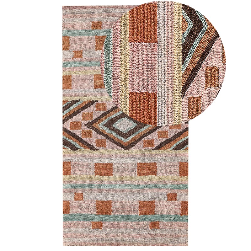 Dywan wełniany 80 x 150 cm wielokolorowy YOMRA Dywan wełniany 80 x 150 cm wielokolorowy YOMRA