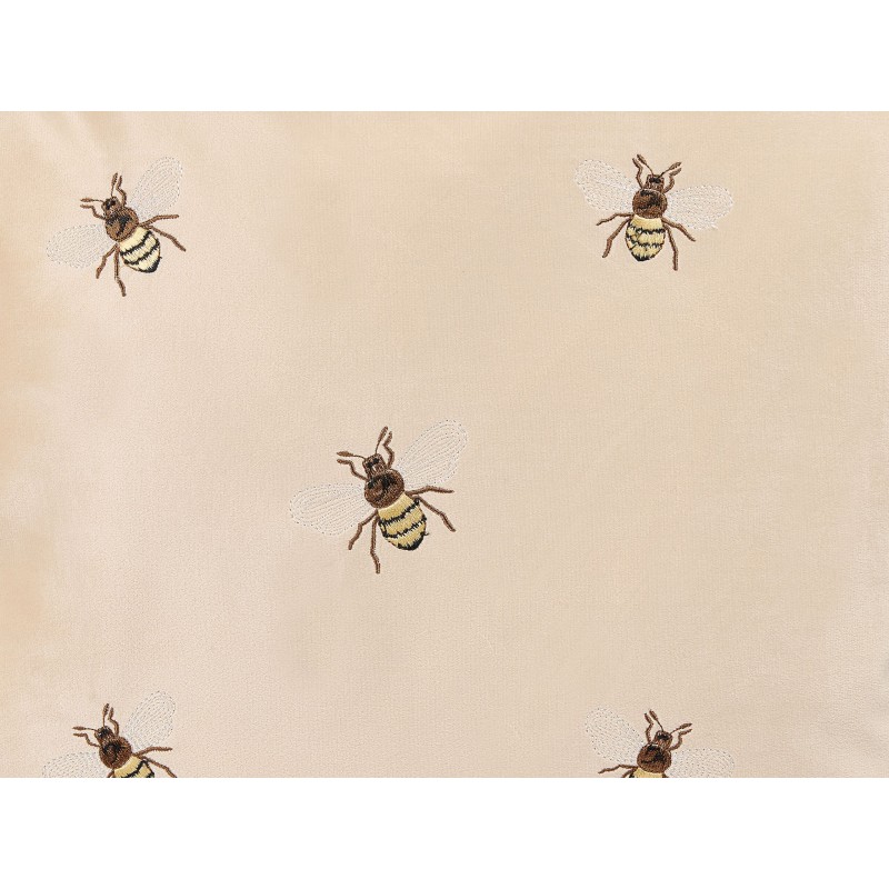 Zestaw 2 poduszek dekoracyjnych TALINUM Welur 45 x 45 cm Beżowy Wzór zwierzęcy Zestaw 2 poduszek dekoracyjnych TALINUM Welur 45 x 45 cm Beżowy Wzór zwierzęcy
