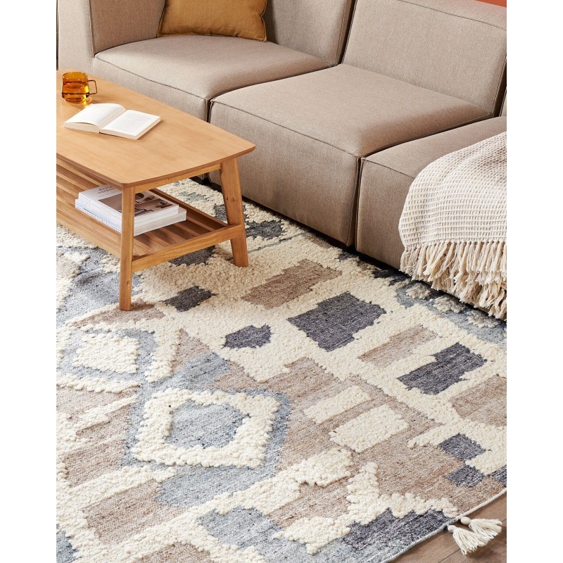 Dywan wełniany kilim 200 x 300 cm wielokolorowy MRGAVET Dywan wełniany kilim 200 x 300 cm wielokolorowy MRGAVET