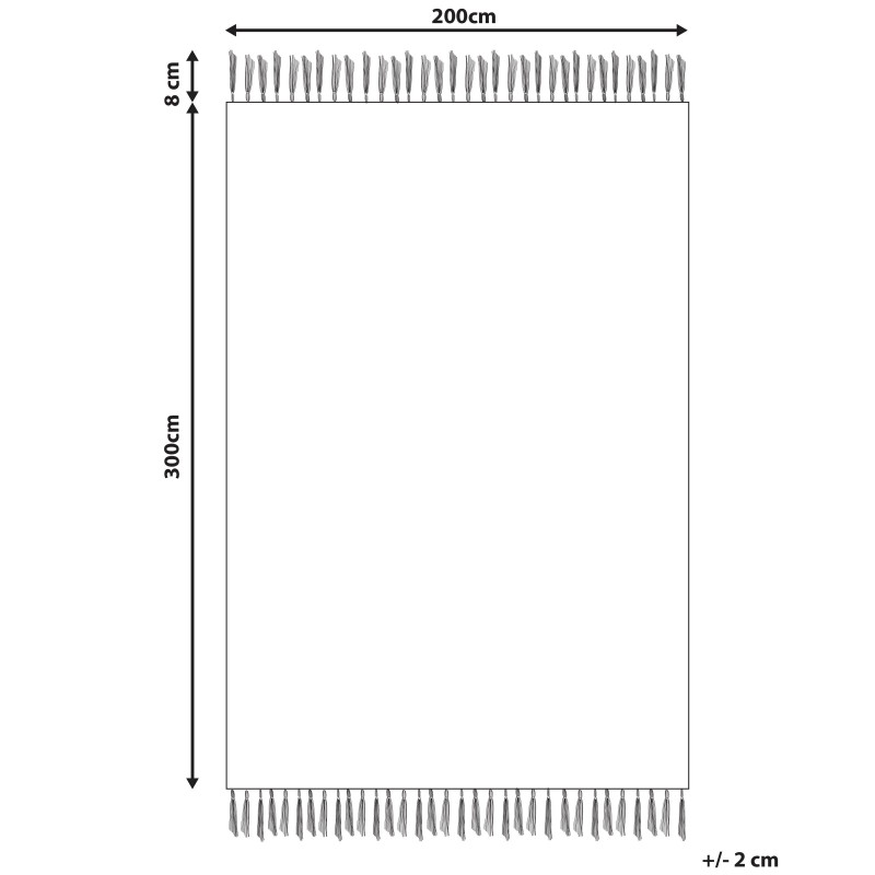 Dywan bawełniany kilim 200 x 300 cm beżowo-czarny NIAVAN Dywan bawełniany kilim 200 x 300 cm beżowo-czarny NIAVAN