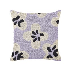 2 poduszki bawełniane dekoracyjne dla dzieci w kwiaty 45 x 45 cm fioletowe SOAPWORT 2 poduszki bawełniane dekoracyjne dla dzieci w kwiaty 45 x 45 cm fioletowe SOAPWORT