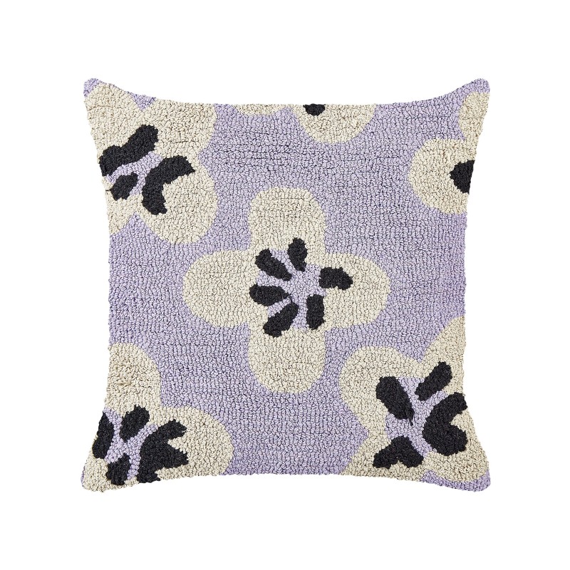 2 poduszki bawełniane dekoracyjne dla dzieci w kwiaty 45 x 45 cm fioletowe SOAPWORT 2 poduszki bawełniane dekoracyjne dla dzieci w kwiaty 45 x 45 cm fioletowe SOAPWORT
