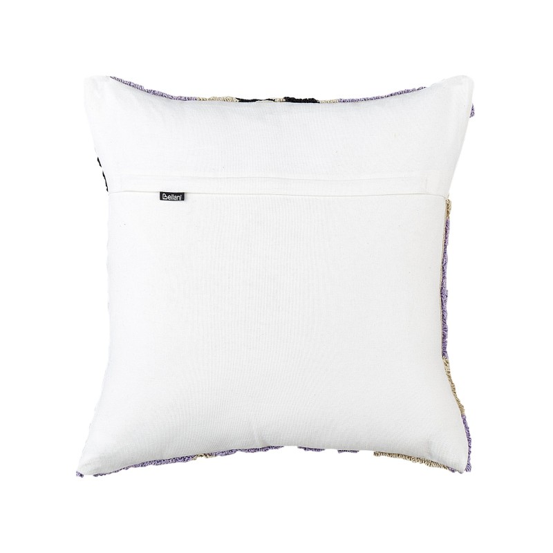 2 poduszki bawełniane dekoracyjne dla dzieci w kwiaty 45 x 45 cm fioletowe SOAPWORT 2 poduszki bawełniane dekoracyjne dla dzieci w kwiaty 45 x 45 cm fioletowe SOAPWORT