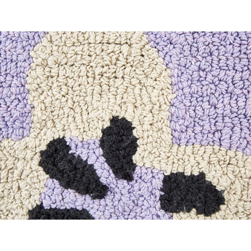 2 poduszki bawełniane dekoracyjne dla dzieci w kwiaty 45 x 45 cm fioletowe SOAPWORT 2 poduszki bawełniane dekoracyjne dla dzieci w kwiaty 45 x 45 cm fioletowe SOAPWORT