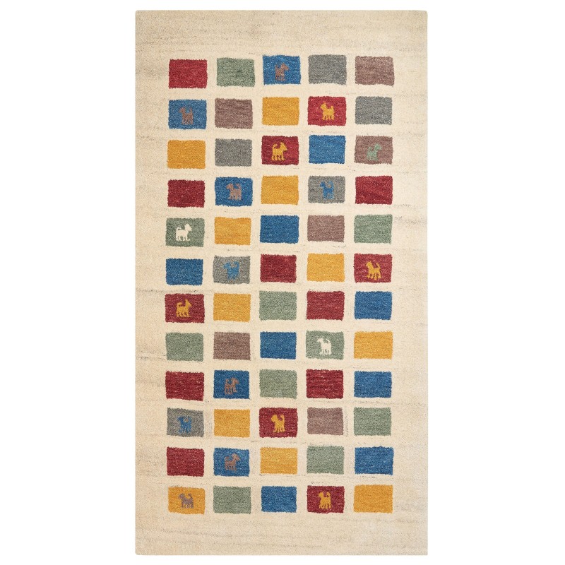 Dywan wełniany gabbeh 80 x 150 wielokolorowy MURATLI Dywan wełniany gabbeh 80 x 150 wielokolorowy MURATLI