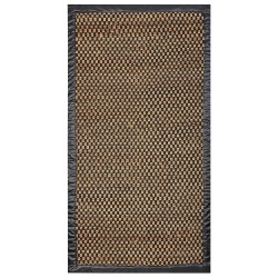 Dywan z juty 80 x 150 cm czarno-beżowy GERCE Dywan z juty 80 x 150 cm czarno-beżowy GERCE