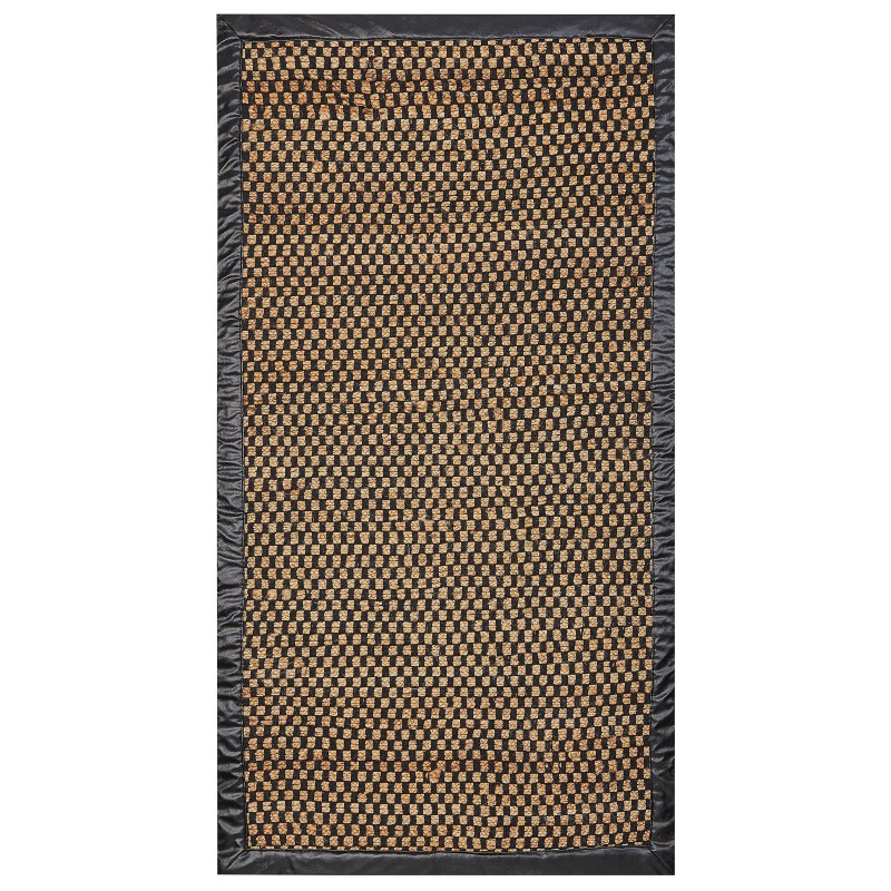 Dywan z juty 80 x 150 cm czarno-beżowy GERCE Dywan z juty 80 x 150 cm czarno-beżowy GERCE