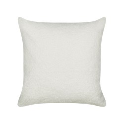 Zestaw 2 poduszek dekoracyjnych LEUZEA Boucle 45 x 45 cm Złamana biel Jednolity Zestaw 2 poduszek dekoracyjnych LEUZEA Boucle 45 x 45 cm Złamana biel Jednolity