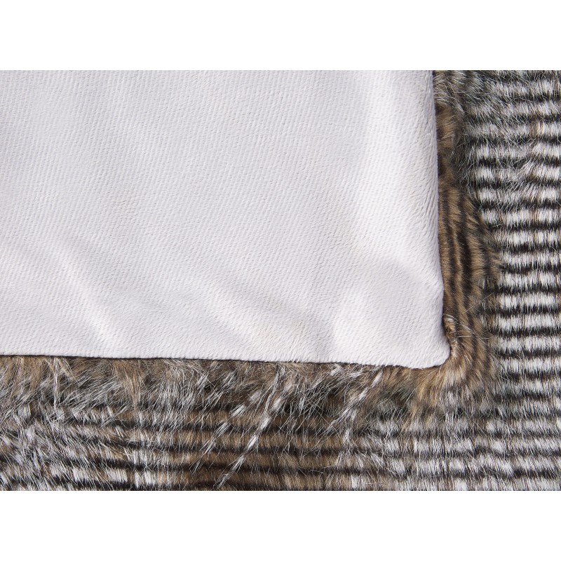 Koc ASDAD 180 x 220 cm Brązowy Koc ASDAD 180 x 220 cm Brązowy