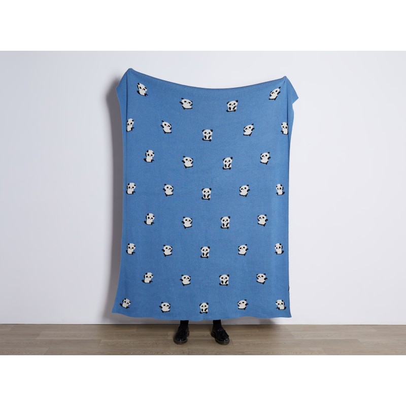 Koc TALOKAN Bawełna 130 x 170 cm Niebieski Koc TALOKAN Bawełna 130 x 170 cm Niebieski